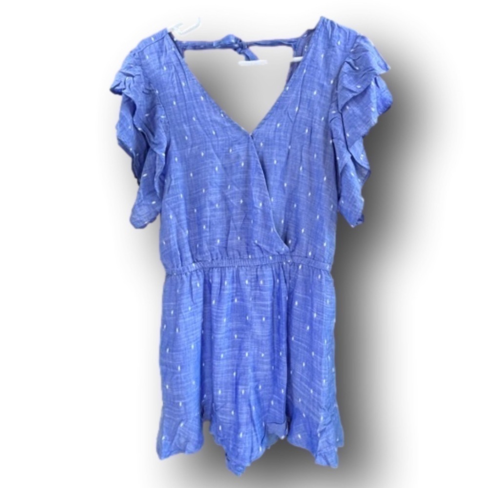 American Eagle Ruffled Sleeves Tie Back Romper